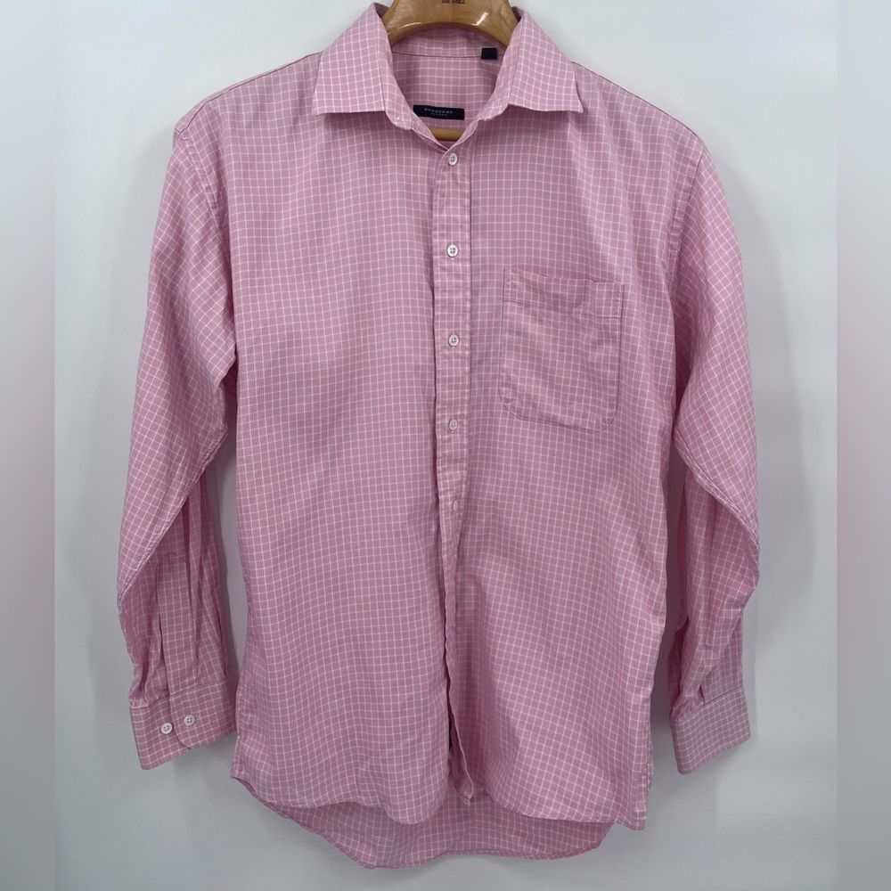 Burberry pink button down shirt size large